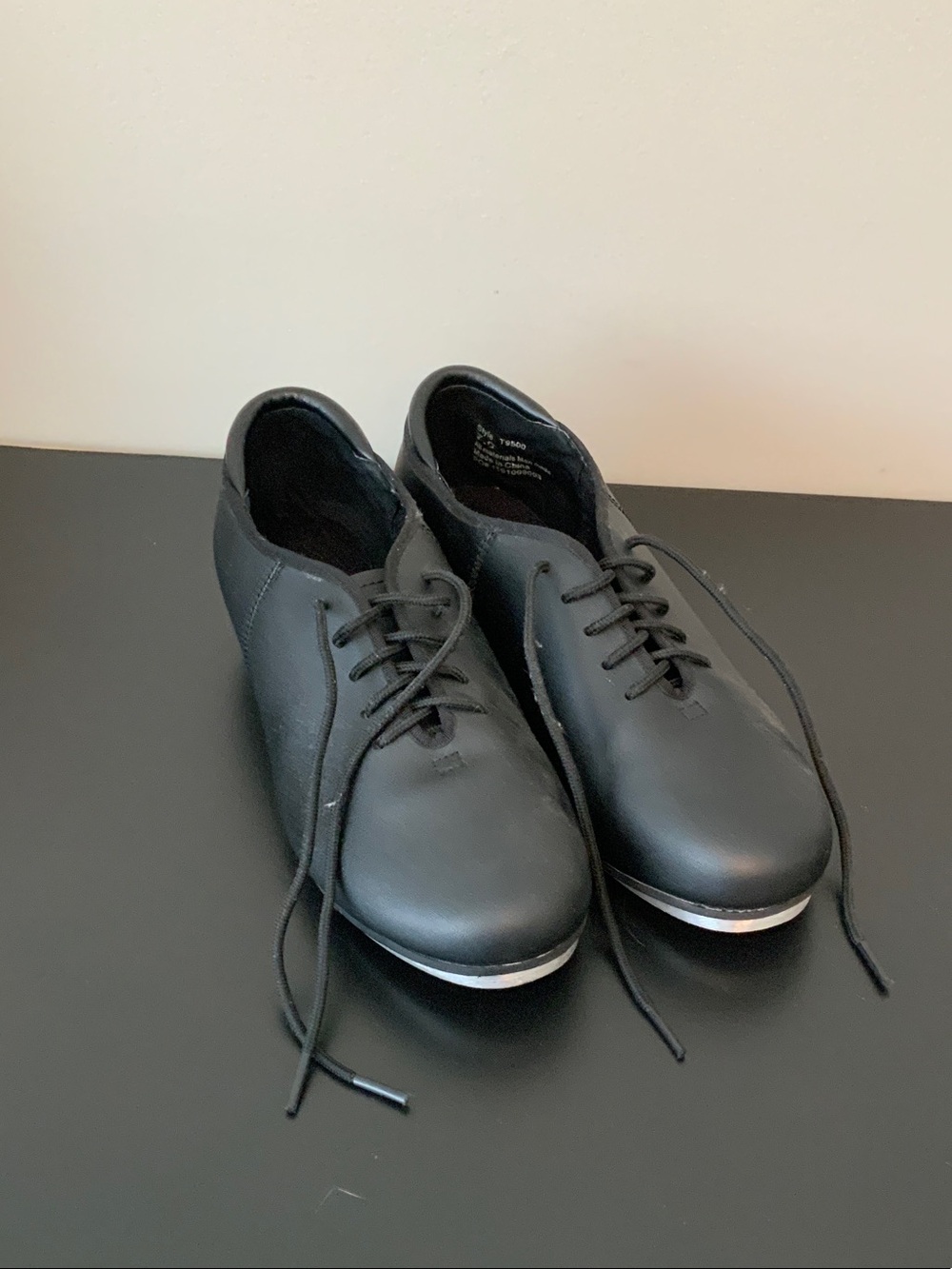 Women's Black Lace-Up tap shoe
